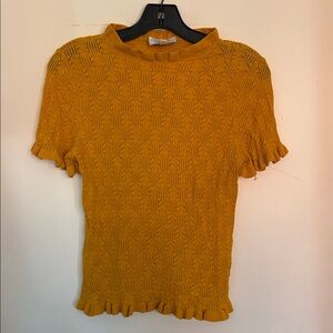 & Other Stories Mustard Yellow Knit Top M